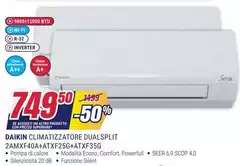 Daikin - Climatizzatore Dual Split 2mmxf40+ATXF25G+ATFXF35G