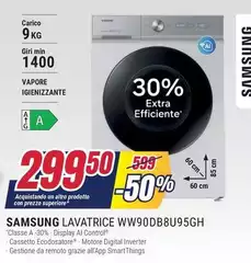 Samsung - Lavatrice WW90DB8U95GH