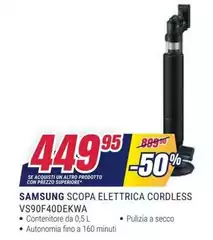 Samsung - Scopa Elettrica Cordless VS90F40DEKWA