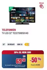 Telefunken - Tv Led 32" TE32759B50V4D