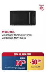 Whirlpool - Microonde Microonde Solo Microonde Mwp 253 Sb Whirlpool - Microonde Microonde Solo Microonde Mwp 253 Sb