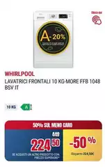 Whirlpool - Lavatrice Frontali 10 Kg-More Ffb 1048 Bsv It
