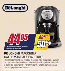 De Longhi - Macchina Caffè Manuale Ec201cd.b