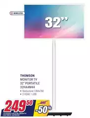 Thomson - Monitor Tv 32" Portatile 32HA4M444