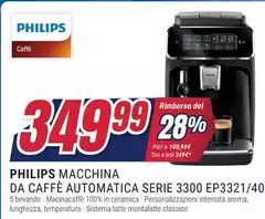 Philips - Macchina Da Caffè Automatica Serie 3300 EP3321/40