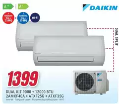 Daikin - Kit 9000 + 12000 Btu 2amxf40a + AtxF25G + AtxF35G