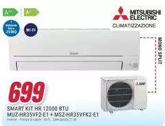Mitsubishi - Smart Kit Hr 12000 Btu Muz-hr35vf2-e-1 + Msz-hr35vfk2-e1-
