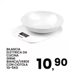 Girmi - Bilancia Elettrica Da Cucina Bianca/Verde Con Ciotola Girmi - Bilancia Elettrica Da Cucina Bianca/Verde Con Ciotola