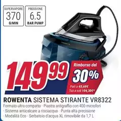 Rowenta - Sistema Stirante Vr8322 Rowenta - Sistema Stirante Vr8322