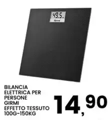Girmi - Bilancia Elettrica Per Persone Effetto Tessuto Girmi - Bilancia Elettrica Per Persone Effetto Tessuto