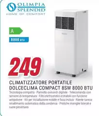 Olimpia - Climatizzatore Portatile Compact 8SW 8000 BTU