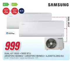 Samsung - Kit 9000 + 9000 Btu AR50F09C18HNEU + AR50F09C18HNEU + AJ040TXJ2KG/EU