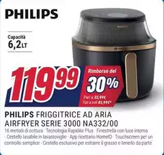 Philips - Friggitrice Ad Aria Airfryer Serie 3000 NA332/00