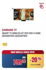 Samsung - Smart Tv Miniled 65" Neo Wifi 4 Hdmi QE65QN70FA Samsung - Smart Tv Miniled 65" Neo Wifi 4 Hdmi QE65QN70FA