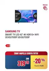 Samsung - Smart Tv Led 43" 4k Hdr10+ Wifi Ue43u70006 Ue43u7000f Samsung - Smart Tv Led 43" 4k Hdr10+ Wifi Ue43u70006 Ue43u7000f