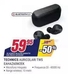 Technics Auricolari TWS EAHAZ60M2EK Technics Auricolari TWS EAHAZ60M2EK