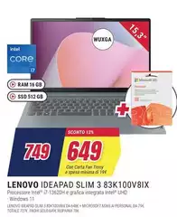 Lenovo - Ideapad Slim 3 83K100V8IX