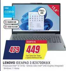 Lenovo - Ideapad 3 82X700K6IX