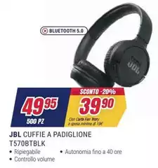 Jbl - Cuffie A Padiglione T570BTBLK Jbl - Cuffie A Padiglione T570BTBLK