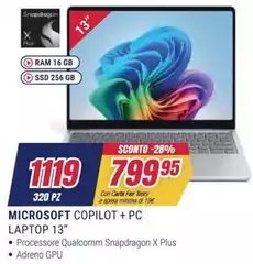 Microsoft - CoPilot + Pc Laptop 13" Microsoft - CoPilot + Pc Laptop 13"