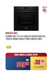 Bosch - Inc Forno Inc 71lt A+ Multi5 Nero Pirolisi Touch Hba571bb4 Hba571bb4 Bosch - Inc Forno Inc 71lt A+ Multi5 Nero Pirolisi Touch Hba571bb4 Hba571bb4