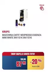 Krups - Macchina Caffè Nespresso Essenza Mini White XN1101K XN1101K