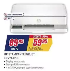 HP - Stampante Inkjet Envy6120e