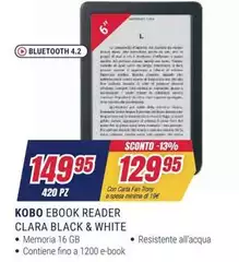 Kobo - Ecobox Reader Clara Black & White Kobo - Ecobox Reader Clara Black & White