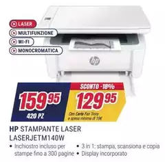 HP - Stampante Laserjetm140w