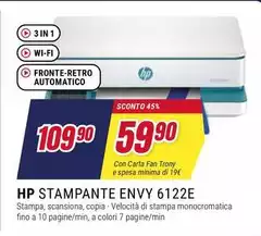 HP - Stampante Envy 6122E