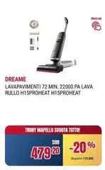 Dreame - Lavapavimenti 72 Min. 22000 Pa Lava Ruillo H15proheat H15proheat