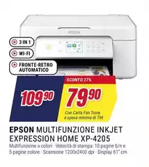 Epson - Multifunzione Inkjet Expression Home XP-4205