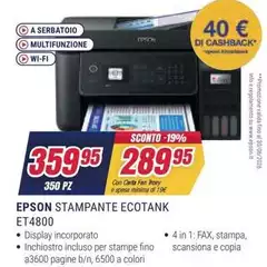 Epson - EcoTank ET4800 Nero