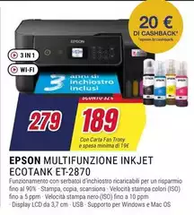Epson - Multifunzione Inkjet Ecotank Et-2870