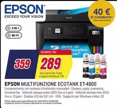 Epson - Multifunzione Ecotank ET-4800
