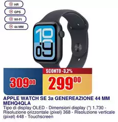 Apple - Watch SE 3a Genereazione 44 Mm MEHQ4QLA