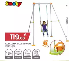 Smoby - Altalena Plus 180 Cm Smoby - Altalena Plus 180 Cm