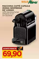 De Longhi - Macchina Caffé Capsule Inissa Nespresso 
