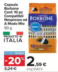 Caffe borbone - Capsule Conf. 10 Pz Compatibili Nespresso Ed A Modo Mio