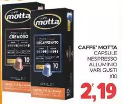 Caffè motta - Capsule Nespresso Alluminio