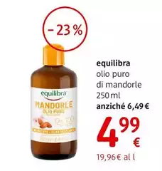 Equilibra - Olio Puro Di Mandorle 250 Ml Equilibra - Olio Puro Di Mandorle 250 Ml