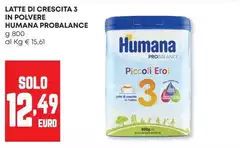 Humana - Latte Di Crescita 3 In Polvere Probalance