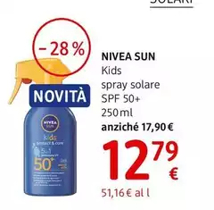 Nivea Sun - Kids Spray Solare Spf 50+ 250 Ml