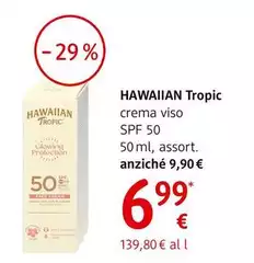 Hawaiian Tropic - Crema Solare Viso 50 Ml, Assort.