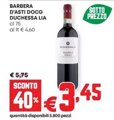 Duchessa lia - Barbera D'Asti DOCG Duchessa lia - Barbera D'Asti DOCG