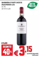 Duchessa lia - Barbera D'Asti DOCG Duchessa lia - Barbera D'Asti DOCG