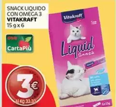 Vitakraft - Snack Liquido Con Omega 3