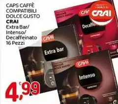 Crai - Caps Caffè Compatibili Dolce Gusto Extra Bar/ Intenso/ Decaffeinato