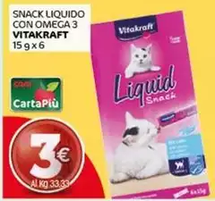 Vitakraft - Snack Liquido Con Omega 3