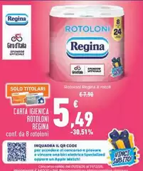 Regina - Carta Igienica Rotoloni Regina - Carta Igienica Rotoloni